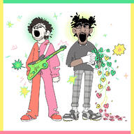 2soyjaks arm boot brown_skin ear hair hand heart leg music nelward variant:gapejak variant:markiplier_soyjak // 1200x1200 // 239.7KB