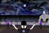 army black_shirt buff combat glasses monster moon open_mouth red_eyes soyjak_party sword tank variant:chudjak variant:cobson variant:feraljak vehicle // 2154x1443 // 3.0MB