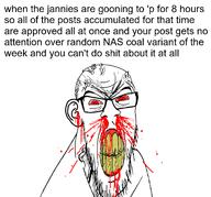 angry blood blood_on_face bloodshot_eyes meta:tagme rotten_teeth subvariant:feralrage text variant:feraljak // 1368x1272 // 403.1KB