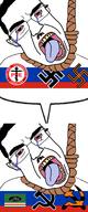 bloodshot_eyes bubble chechnya christianity chud communism country countrywar crying cyrillic_text ear fascism flag glasses hair hanging nazism open_mouth orthodox_church ribbon_of_saint_george russia soyjak speech_bubble subvariant:chudjak_front suicide swastika text variant:chudjak z_(russian_symbol) // 719x1722 // 741.8KB
