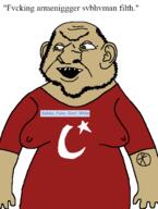 balding big_ears big_nose breasts brown_eyes crescent_and_star cross ear eyebrows eyes fat flag:turkiye full_body head islam obese red_shirt satoko_fans_arent_white_(NameFag) shitskin stubble subvariant:impish_amerimutt subvariant:ishish_euromutt tits turk turkiye turkroach ugly // 1153x1526 // 81.4KB