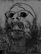 bald bloodshot_eyes compressed dread frown glasses jpeg jpeg_compression low_quality low_resolution moustache sad variant:gapejak // 200x267 // 5.9KB