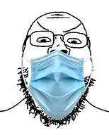 angry covid front_facing frown glasses looking_at_you mask soyjak stubble subvariant:gapejak_front template variant:gapejak // 500x622 // 85.4KB