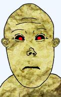 bald black_sclera brimstone brimstone_skin ear eyebrows looking_at_you mouth_closed no_glasses no_stubble nose red_eyes transparent_background variant:vlodson wrinkles yellow_skin // 640x1011 // 876.9KB