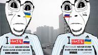 2soyjaks adidas biting_lip closed_mouth flag glasses heart i_hate i_love i_would_never russia soyjak stubble subvariant:hornyson subvariant:hydrocephason text tranny ukraine variant:cobson vladimir_putin vodka volodymyr_zelenskyy // 1000x565 // 420.5KB