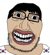 asian flag:south_korea glasses hair korea korean meta:tagme south_korea soyjak stubble teeth variant:grrrhjak // 1080x1188 // 433.7KB
