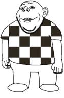 arm closed_mouth clothes flag flag:anhalt-aschersleben full_body grin hand holy_roman_empire looking_at_you smile soyjak stubble subvariant:gapealien variant:gapejak // 544x832 // 54.6KB