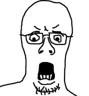 glasses new_meme_face open_mouth soyjak stubble variant:shookjak // 755x813 // 59.0KB