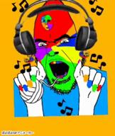baby colorful david_bowie david_thoughie deformed earring embedded fingernail gem headphones music music_parody nail_polish retard starman subvariant:jacobson variant:a24_slowburn_soyjak variant:cobson variant:impish_soyak_ears video // 320x378, 250.8s // 29.6MB