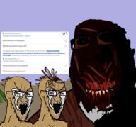 allocel allosaurus blood_from_mouth bloodshot_eyes crying fact sauropod subvariant:hornyson tear text torvosaurus variant:cobson variant:cryboy_soyjak // 879x820 // 347.9KB