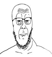 closed_mouth glasses soyjak squinting stubble variant:cobbert // 518x565 // 19.6KB