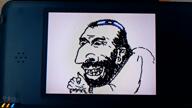 antisemitism burning flipnote happy_merchant hitler_mustache nas:happy_jewish nas:merchant nazism nintendo_ds variant:chudjak // 3840x2160, 10.9s // 62.6MB
