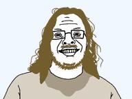 bloodshot_eyes brown_hair brown_stubble clothes coomer eyebags faggot glasses gooner hair long_hair moustache nigger_lips paper pedophile red_eyes redraw retard series:coomers_&_gooners skajyos smile stubble subhuman sweating teeth template tired variant:skajyosjak white_skin // 1114x835 // 22.4KB