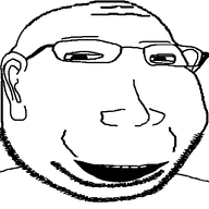 animated ear eyelids glasses open_mouth small_eyes smile soyjak stubble subvariant:massjak subvariant:wholesome_soyjak talking variant:gapejak // 600x459 // 22.4KB