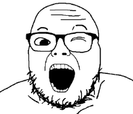 glasses happy open_mouth soyboy stubble subvariant:wink variant:joejak wink wrinkles // 700x600 // 10.9KB