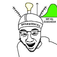 aliased clothes glasses hat iq_chart lightbulb open_mouth stubble thinker variant:underwearjak // 1024x1024 // 39.9KB