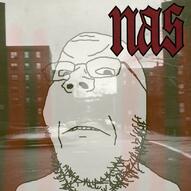 album_cover angry frown glasses irl_background music music_parody nas nas_(rapper) sound soyjak stubble tagme_song_name text variant:gapejak video // 824x822, 150.1s // 6.0MB