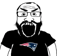 angry balding beard black_shirt careless clothes enthusiast glasses hair logo national_football_league new_england_patriots nfl open_mouth shit_nobody_cares_about shit_nobody_cares_about_enthusiast shitnobodycaresabout snca soyjak subvariant:science_lover text tshirt variant:markiplier_soyjak white_text // 800x789 // 108.3KB