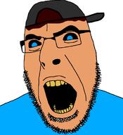 black_sclera blue_eyes blue_shirt lord_julius namefag_drama soybooru variant:cobson white_skin // 721x789 // 20.7KB