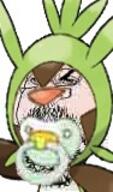angry baby babyjak binky chespin glasses low_resolution mustache pacifier pink_skin pokemon punisher_face small_eyes stubble variant:gapejak // 94x160 // 8.6KB