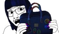 arm glasses hair hand holding_object open_mouth pronouns redraw scared soyjak variant:unknown // 820x468 // 299.0KB