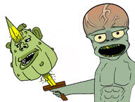 amerimutt brains impish open_mouth plants_vs_zombies soyjak stab subvariant:impish_amerimutt variant:impish_soyak_ears word zombie // 1350x1022 // 536.4KB
