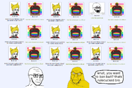 (you) soy catalog catty catty_wipe clittycel collar dog ear fat flag:lgbt_pride_flag furfag furry glasses inflation irritated janny meta:not_oc nate rulecucked selfish_little_fuck slf soyjak speech_bubble stubble subvariant:hunky_twink_sex_machine subvariant:soyak_(irritated) text variant:alicia variant:feraljak variant:soyak yellow_skin // 1308x882 // 144.7KB