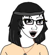 avengers blush clothes female femjak glasses hair lipstick long_hair marvel merge necklace open_mouth soy soylent variant:soyak variant:soytan // 1000x1000 // 64.7KB