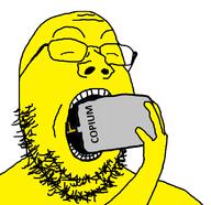 asian copium glasses hand open_mouth stubble variant:gapejak yellow_skin // 814x788 // 54.8KB