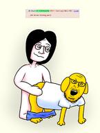 2soyjaks angry arm clothes dog foot glasses hair hand john_lennon leg open_mouth pants_down request sex smile stubble variant:lennonjak variant:shotjak yellow_skin // 886x1175 // 326.2KB