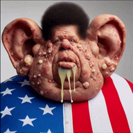 american_flag amerimutt animated brown_skin curly_hair ext=gif fat meta:ai_generated nas:amerimutt talking ugly video // 270x270 // 10.0MB