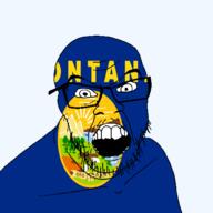 angry flag flag:montana glasses hair looking_at_you montana mustache open_mouth plant soyjak spanish_text state stubble teeth text transparent_background tree united_states variant:feraljak // 1500x1500 // 195.4KB