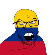 angry colombia country flag glasses jacksepticeye looking_at_you mustache open_mouth soyjak stubble teeth variant:feraljak youtube // 1500x1500 // 22.2KB