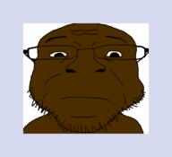animated black_skin brown_skin closed_mouth glasses hand nigger open_mouth soyjak stubble talking variant:coinjak // 1480x1350 // 86.9KB