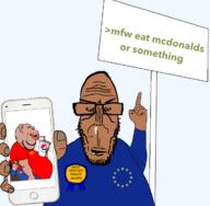 2soyjaks award flag:european_union flag:united_states french_fries glasses greentext holding_object holding_phone mcdonalds obsessed_faggot pepsi pointing soyjak subvariant:euromutt subvariant:impish_amerimutt subvariant:phoneplier_vertical text transparent_background variant:abortion_lover variant:impish_soyak_ears variant:markiplier_soyjak // 1218x1193 // 374.7KB