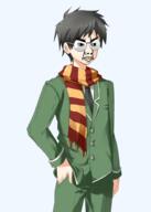 angry arm closed_mouth clothes ear glasses hair hand katawa_shoujo kenji_setou round_glasses scarf soyjak sprite_edit suit variant:chudjak white_skin // 384x540 // 113.4KB