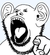 angry creative_commons_license ear finger hand open_mouth pointing pointing_at_viewer redraw small_eyes soyjak stubble subvariant:wikiswede tongue transparent variant:impish_soyak_ears wikipedia // 426x469 // 16.4KB