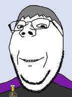 closed_mouth glasses grey_hair james soyjak_wiki subvariant:wholesome_soyjak variant:gapejak // 600x800 // 23.8KB