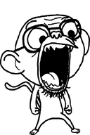 fixed forehead_lines full_body glasses meta:not_a_fucking_duplicate monkey naked nose open_mouth rocket_monkeys series:joke_soyjaks stubble tail variant:poo_poo_test // 533x800 // 9.3KB