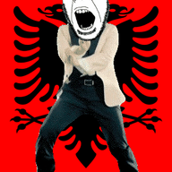 albania angry animal animated bird country dance flag flag:albania full_body gangnam_style glasses irl meta:tagme open_mouth reichsadler soyjak stubble variant:cobson // 300x460 // 509.1KB