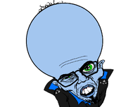 angry beard big_forehead blue_skin green_eyes hair megamind megamind_(character) movie stubble variant:feralsomali // 1800x1436 // 48.5KB