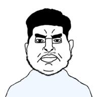 angry drew_pavlou fat glasses obese serious stare transparent variant:pavloujak // 1164x1164 // 237.6KB