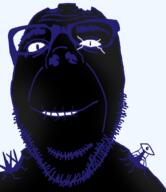 black_skin blue_eyes broken broken_glasses eyes_like_the_o-o-cean glowing_eyes meta:tagme smile variant:dubbbzjak // 1135x1314 // 137.2KB