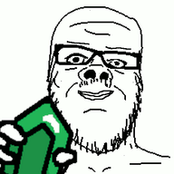 animated closed_mouth emerald gem gemstone giving glasses hand holding_gem holding_object mustache smile soyjak stubble variant:a24_slowburn_soyjak // 463x489 // 43.6KB