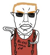 arm buff closed_mouth clothes duke_nukem ear glasses hair hand holding_object millions_must_die soyjak subvariant:pol_face tinted_glasses variant:chudjak video_game yellow_hair // 615x680 // 1.6MB