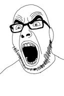 artificial_intelligence bald beard ear glasses iris nose open_mouth stubble teeth variant:cobson // 1024x1536 // 83.1KB