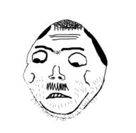 baby balding closed_mouth deformed hair mustache soyjak stubble subvariant:nathaniel variant:gapejak // 632x620 // 65.9KB