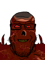 beard demon glasses looking_at_you nose_surgery red_eyes red_skin rotten_teeth skinless stranger_things subvariant:grinplier transparent_background variant:markiplier_soyjak vecna vein // 600x800 // 23.0KB