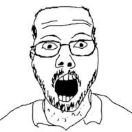 balding clothes ear glasses hair open_mouth soyjak stubble variant:unknown // 512x512 // 64.0KB