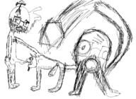 animal cat clenched_teeth closed_mouth full_body glasses naked nsfw open_mouth penis rock soyjak stubble variant:unknown // 855x622 // 49.7KB
